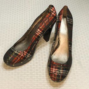 Coach Tartan Plaid Carli Studded Pumps